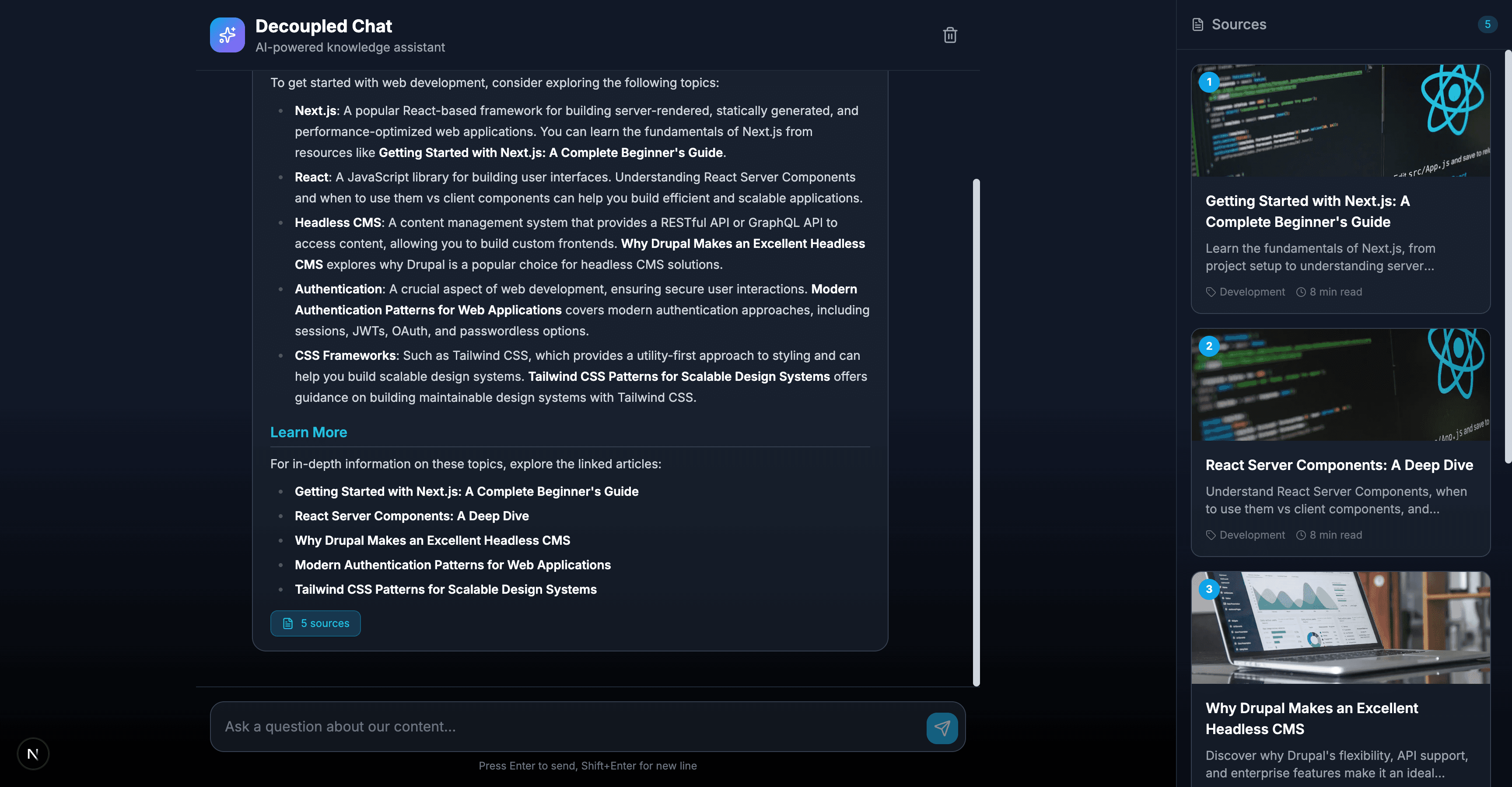 Decoupled Chat screenshot