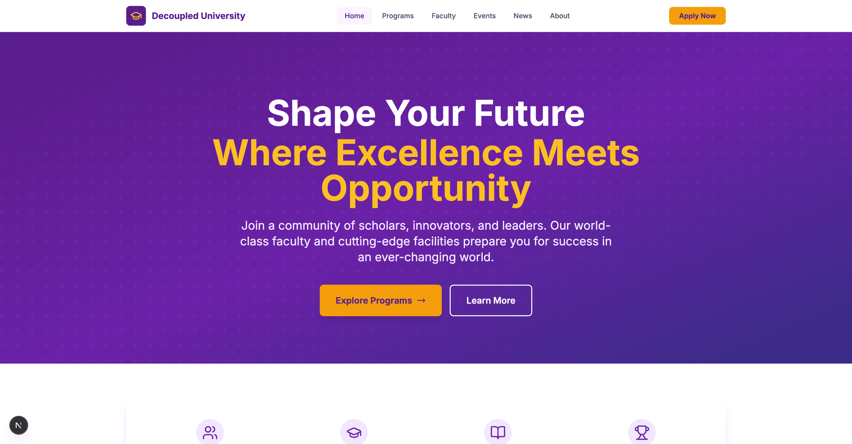 Decoupled University screenshot