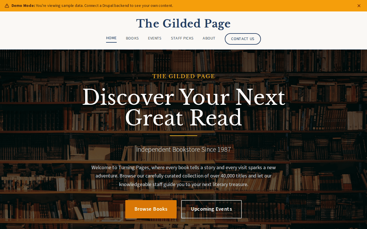 Decoupled Bookstore screenshot